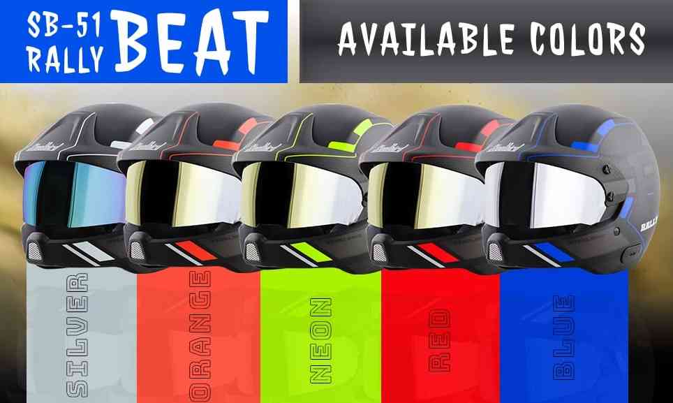 Steelbird 7Wings Rally Beat Open Face Helmet