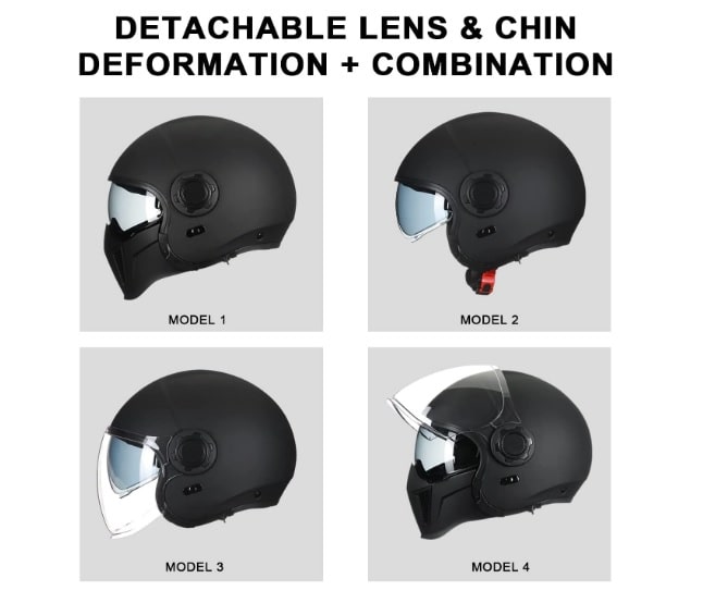 TRIANGLE Open Face for Men Unisex-Adult