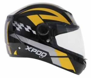 TVS Helmet Black Yellow for Men